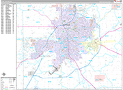 Fort Wayne  Wall Map Premium Style